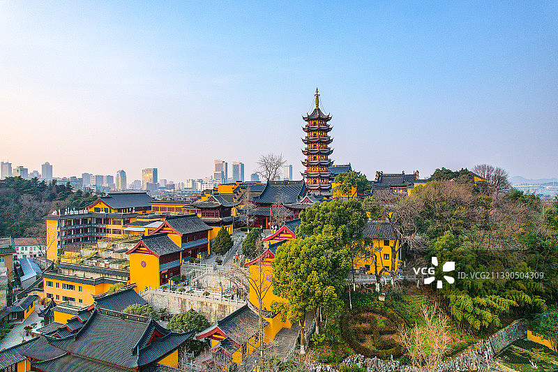 南京鸡鸣寺航拍图片素材