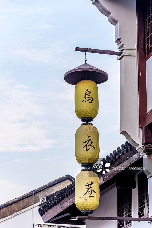 中国江苏南京秦淮河乌衣巷图片素材