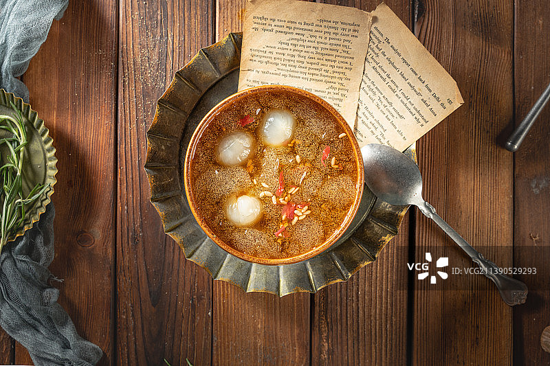 欧式复古风 美式乡村风 美食 特写  欧式复古风 美式乡村风 美食 特写 饭后甜点 水果 白桃 冰粉图片素材