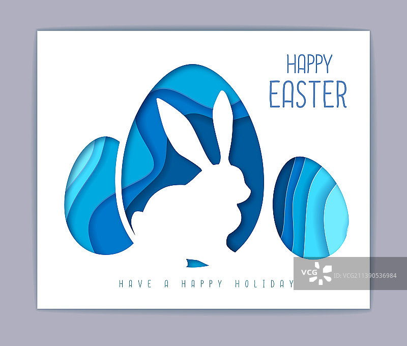 复活节彩蛋和兔子剪影图片素材