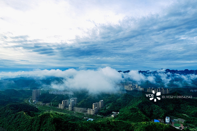 宜昌点军晨雾图片素材