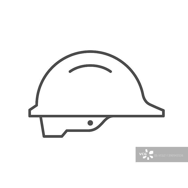 安全帽轮廓线条图标图片素材