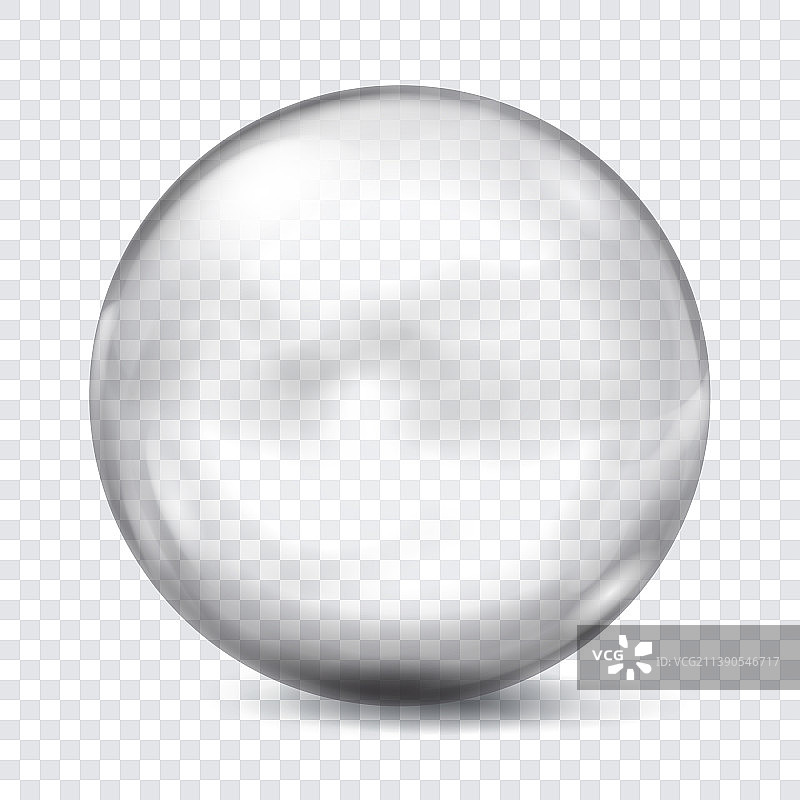 透明灰色球体图片素材
