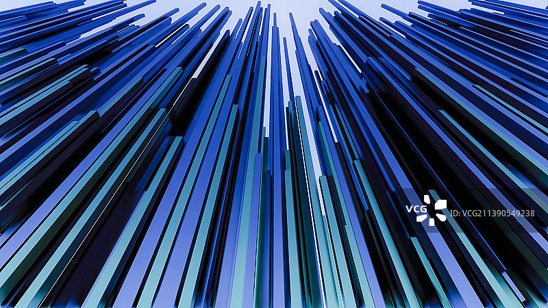 长条立方体抽象未来城市建筑图片素材