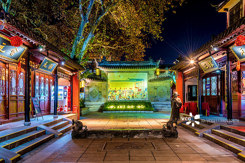 中国江苏南京江南贡院夜景图片素材