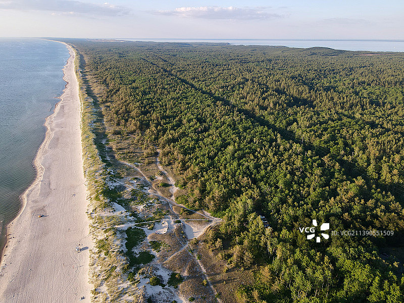 立陶宛普雷拉海滩航拍图片素材