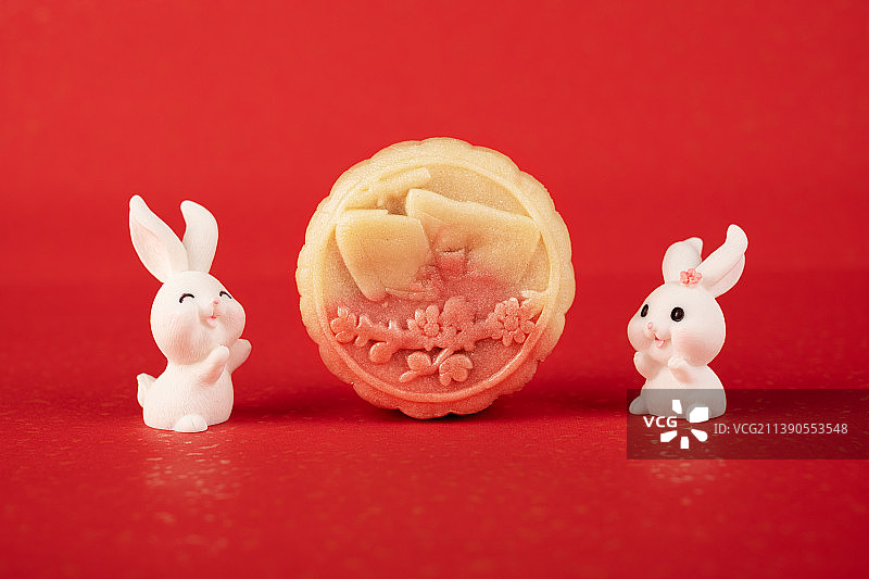 中国传统节日中秋节现代五彩月饼图片素材