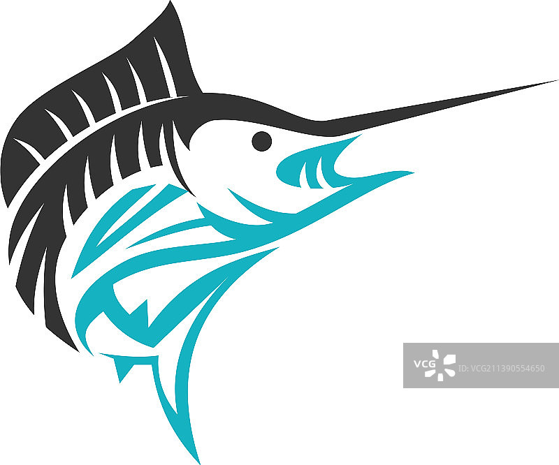 马林鱼商业品牌标识图片素材