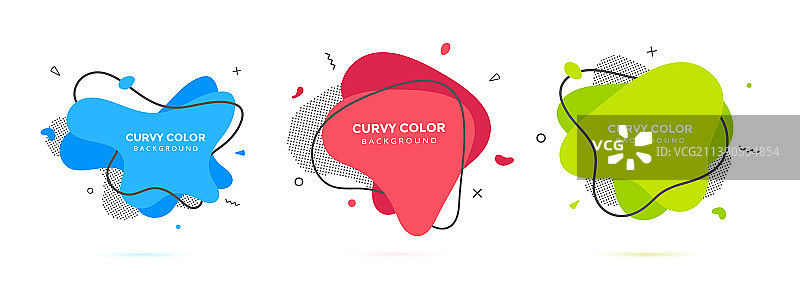 现代液体不规则变形虫形状抽象图片素材