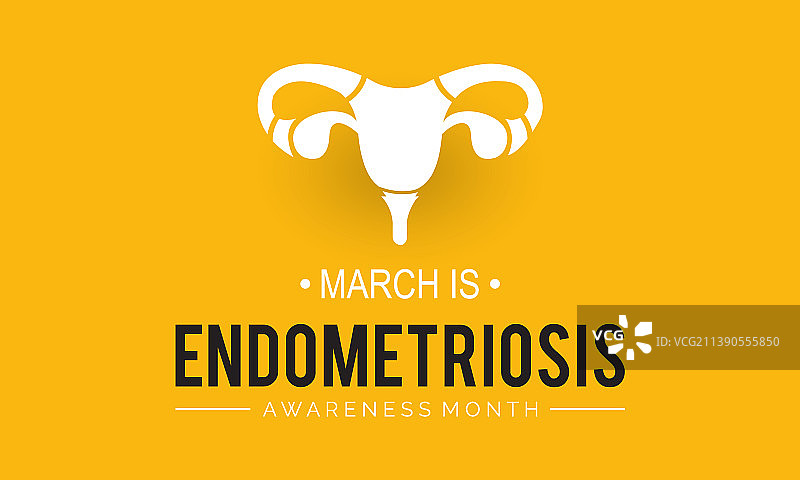 子宫内膜异位症宣传月模板设计图片素材