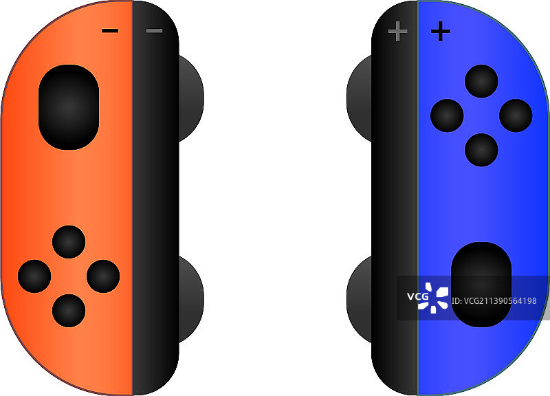 卡通游戏玩家控制游戏手柄零件图标图片素材