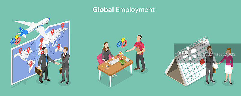 三维等距平面概念图片素材