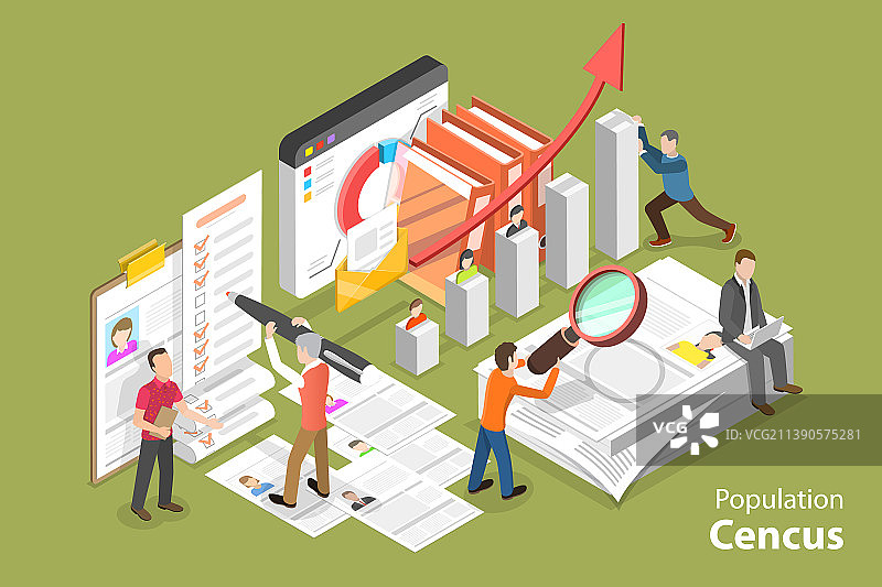 三维等距平面概念图片素材