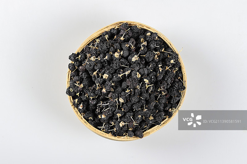 中华传统药材花茶黑枸杞图片素材