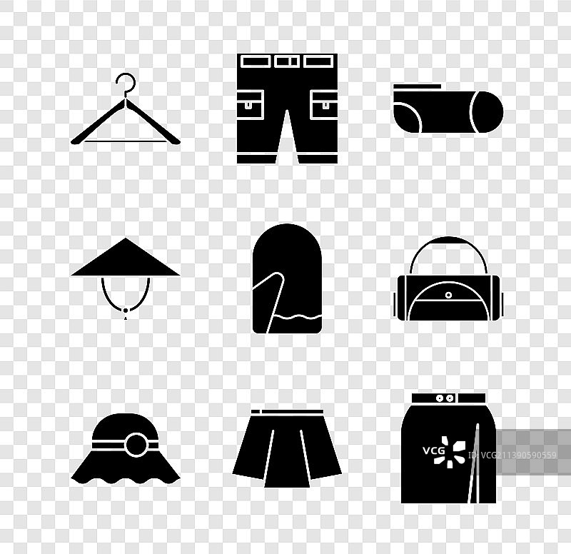 衣架衣柜短裤或运动袜图片素材