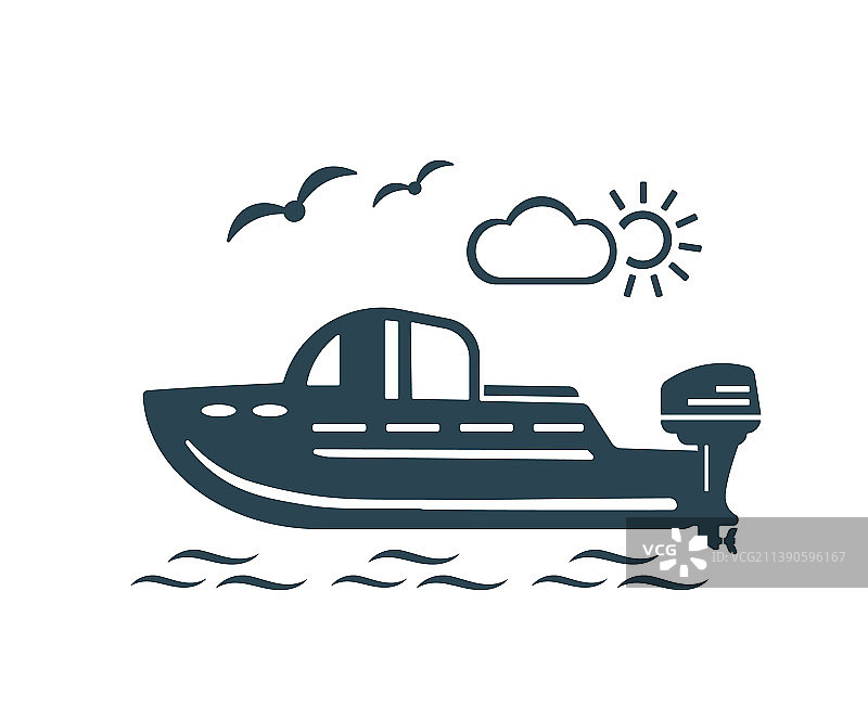 游艇旅游图标标志图片素材
