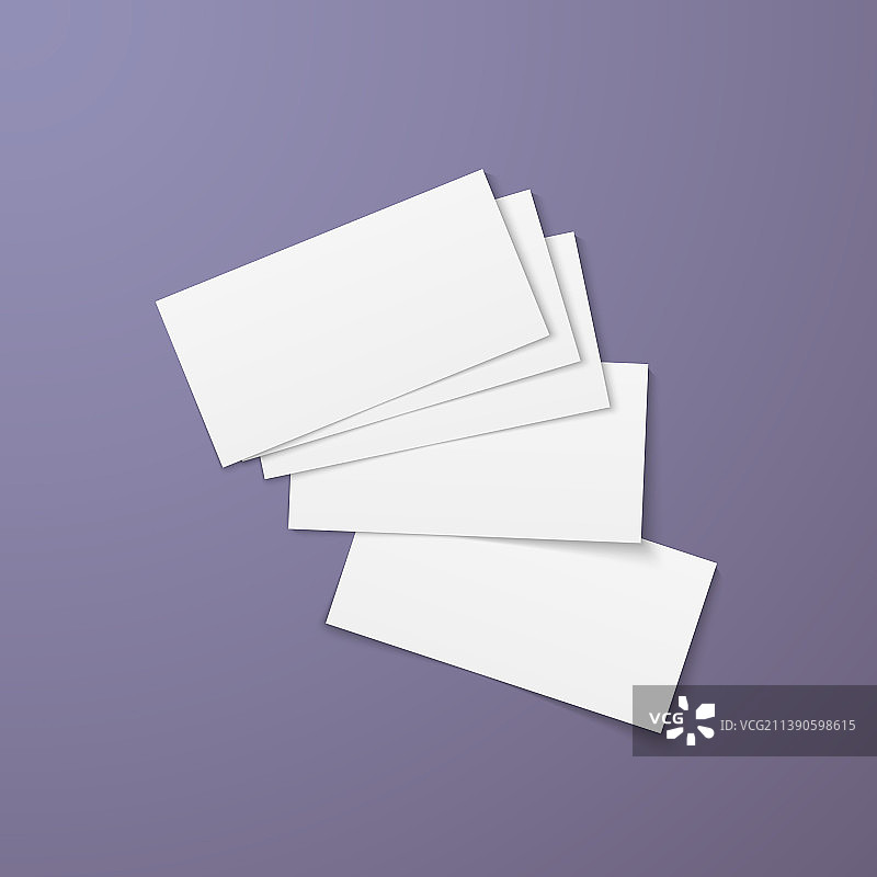 逼真空白名片样机图片素材