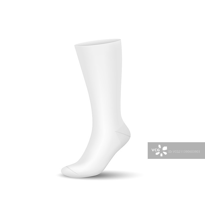 隐形白色长袜样机图片素材