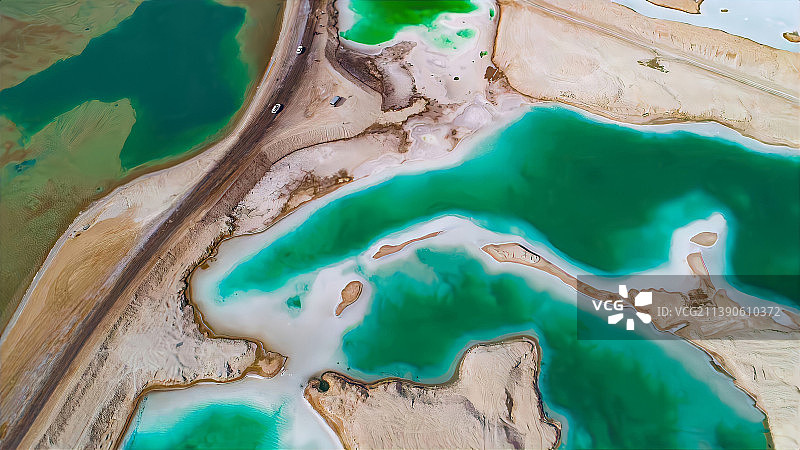 俯瞰柴达木图片素材