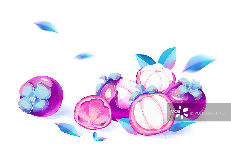 一堆山竹，热带水果，夏季水果图片素材