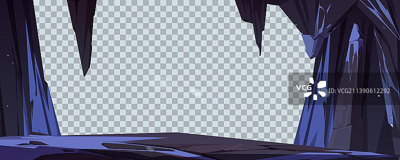 雪地卡通洞穴背景隧道图片素材