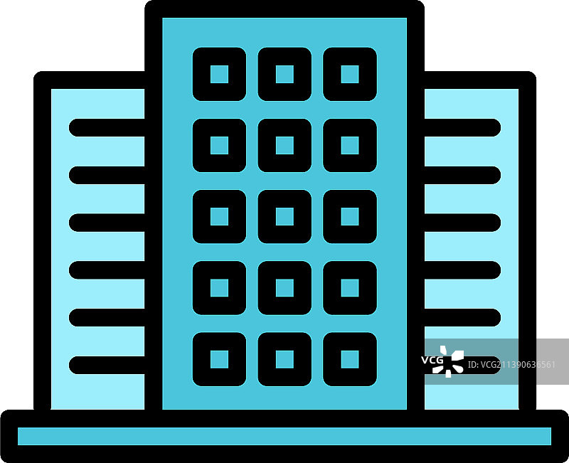 企业大楼图标轮廓社交图片素材