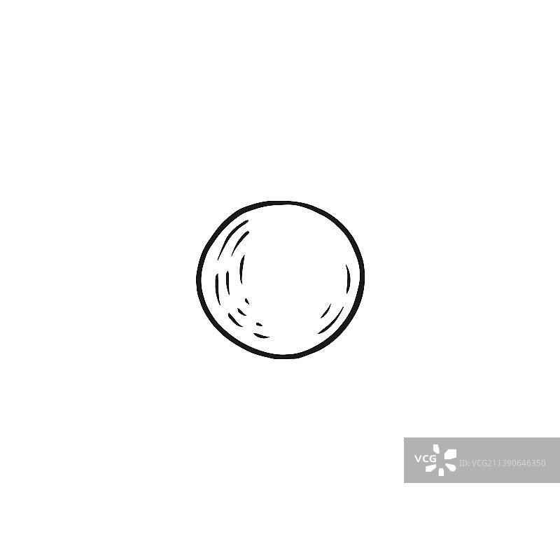 手绘单色草图中的珍珠宝石图片素材