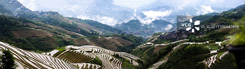 龙胜梯田全景图片素材