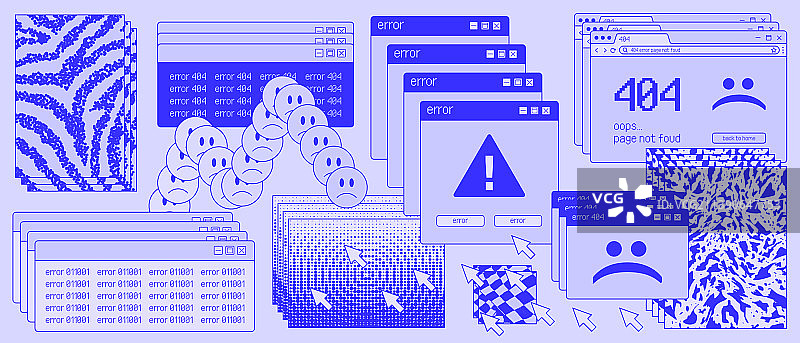 蒸汽波复古桌面404错误艺术作品图片素材