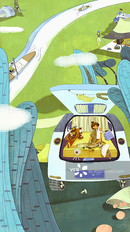 车中泊 浪人日记图片素材