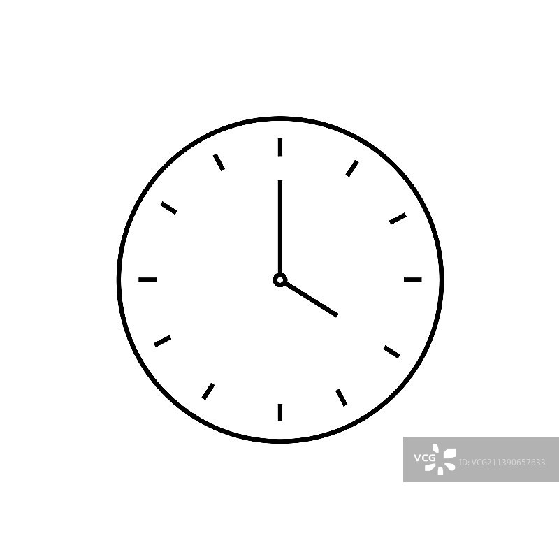 墙面时钟线性标志图片素材