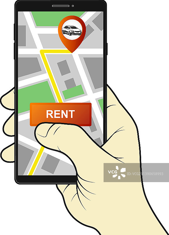 手持搜索租车电话图片素材