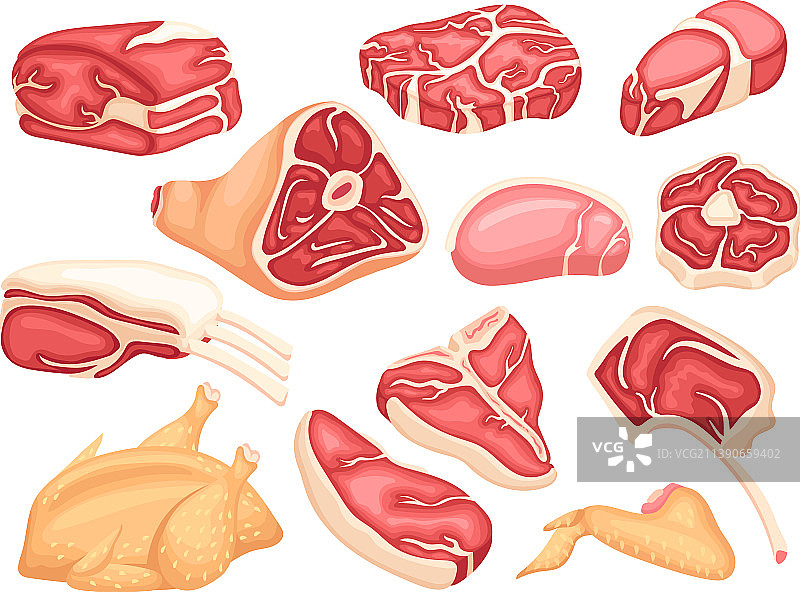 准备新鲜牛排的生猪肉图片素材