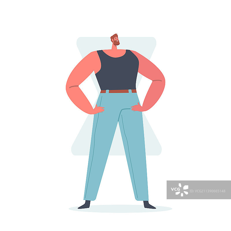 沙漏型身材的男人图片素材