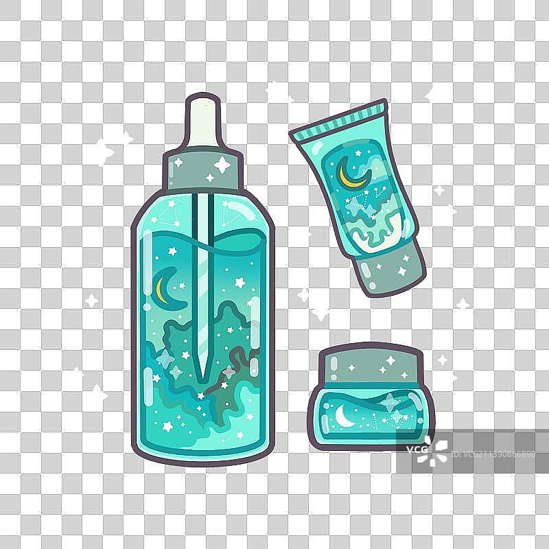 绿色玻璃瓶图片素材