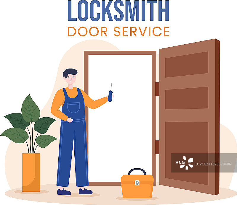 锁匠维修门图片素材