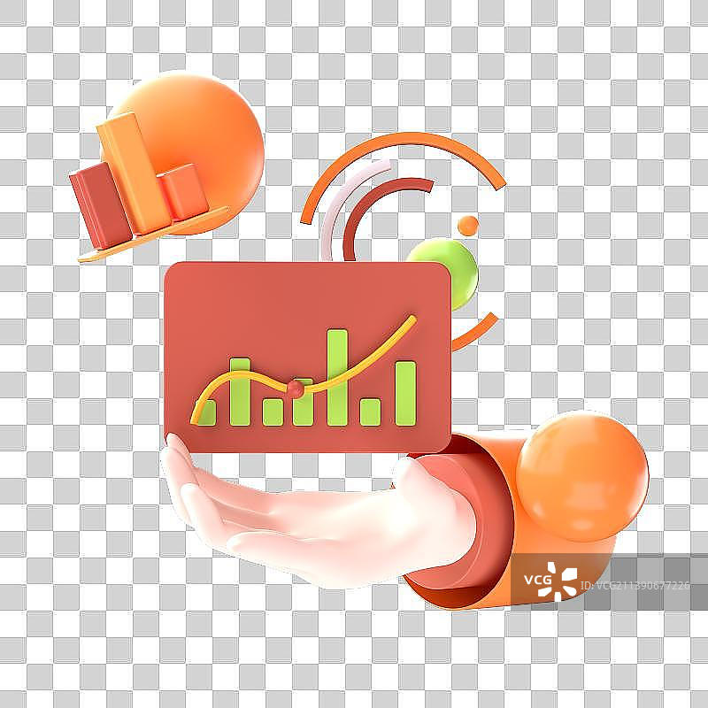 3D渲染大数据图表免抠元素图片素材