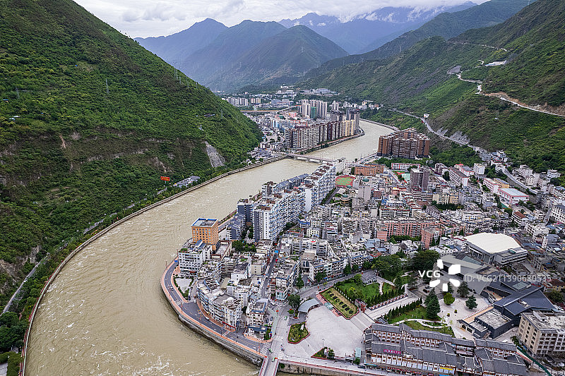 甘孜州泸定县航拍图片素材