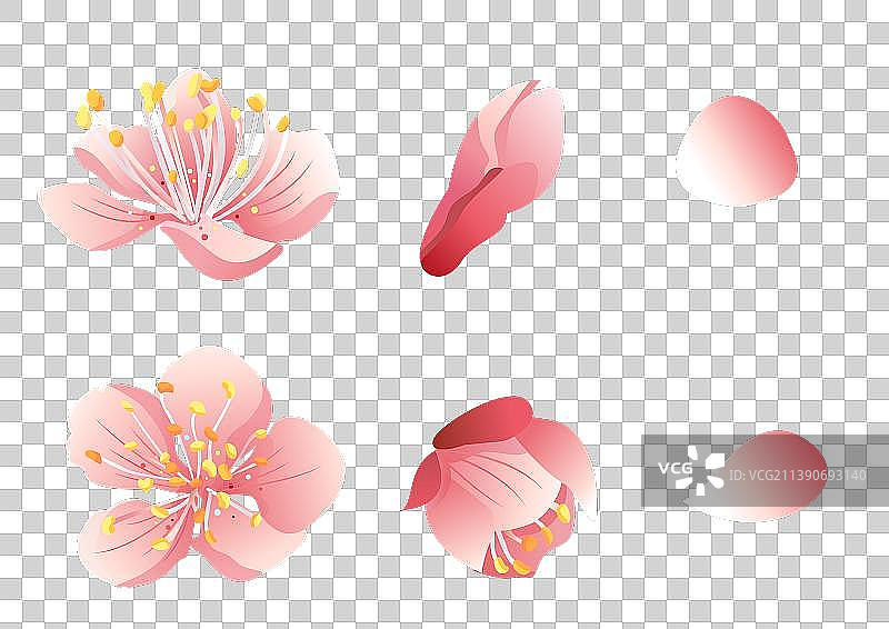 桃花免扣素材图片素材