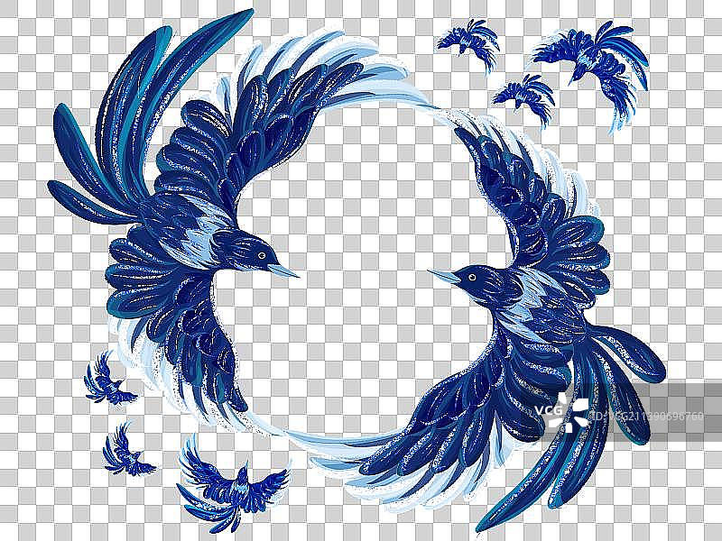 水墨喜鹊图片素材