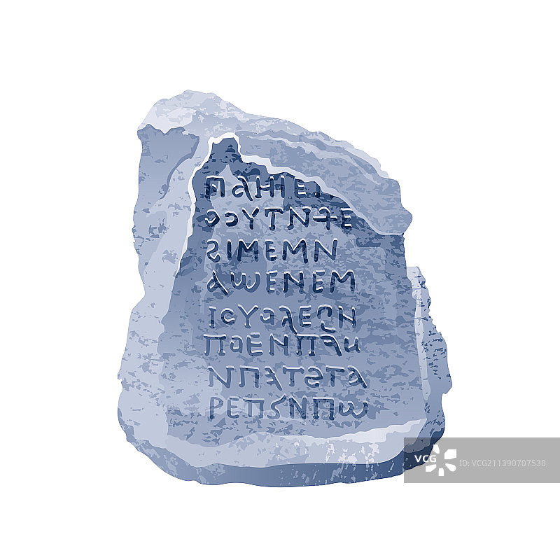 古希腊岩石石碑图片素材