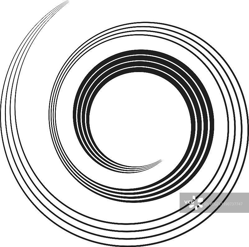 书法螺旋螺旋旋转元素螺旋图片素材