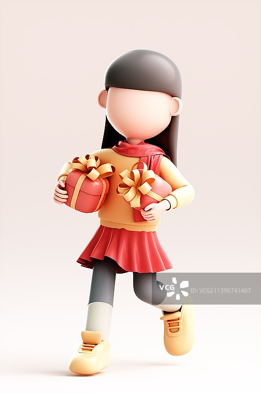 3D渲染的卡通人物图片素材