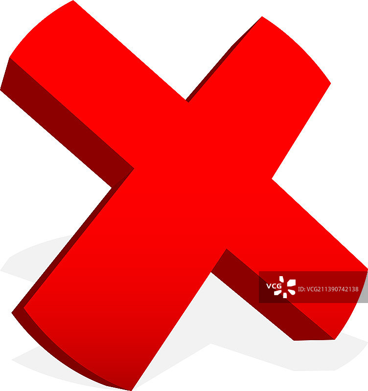 红色X符号十字准线目标标记图片素材