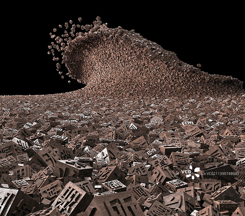 汉字海浪图片素材