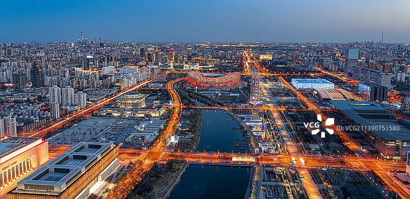 北京城市夜景图片素材