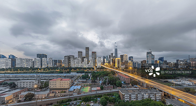 北京CBD全景 城市风光 地标建筑 国贸 立交桥图片素材