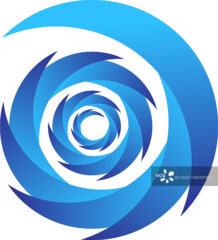抽象蓝色螺旋图片素材