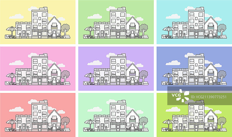 一套不同城市的风景图片素材