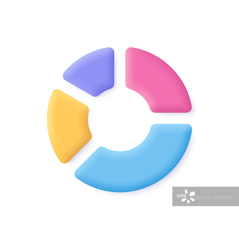 分成四个部分的圆形饼图，商业用途图片素材